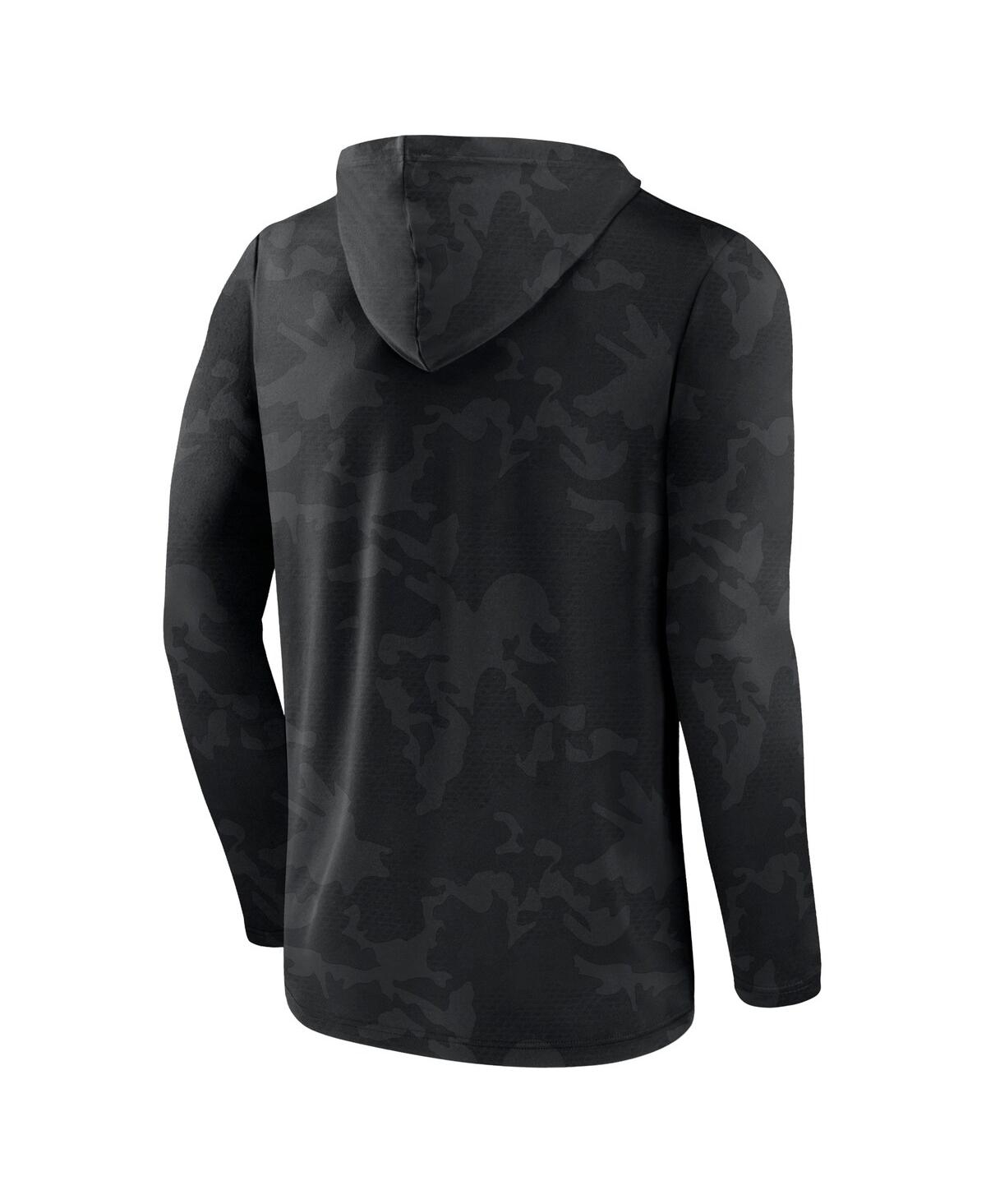 FANATICS MEN'S FANATICS BLACK ALABAMA CRIMSON TIDE CAMO HOODIE LONG SLEEVE T-SHIRT 