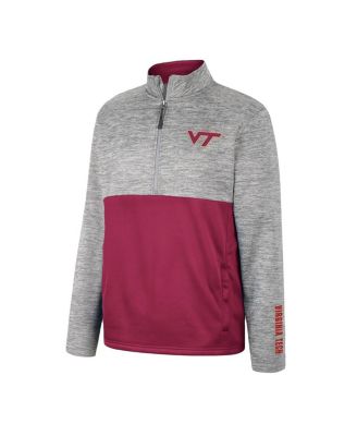 Men's Gray Virginia Tech Hokies John Half-Zip Jacket
