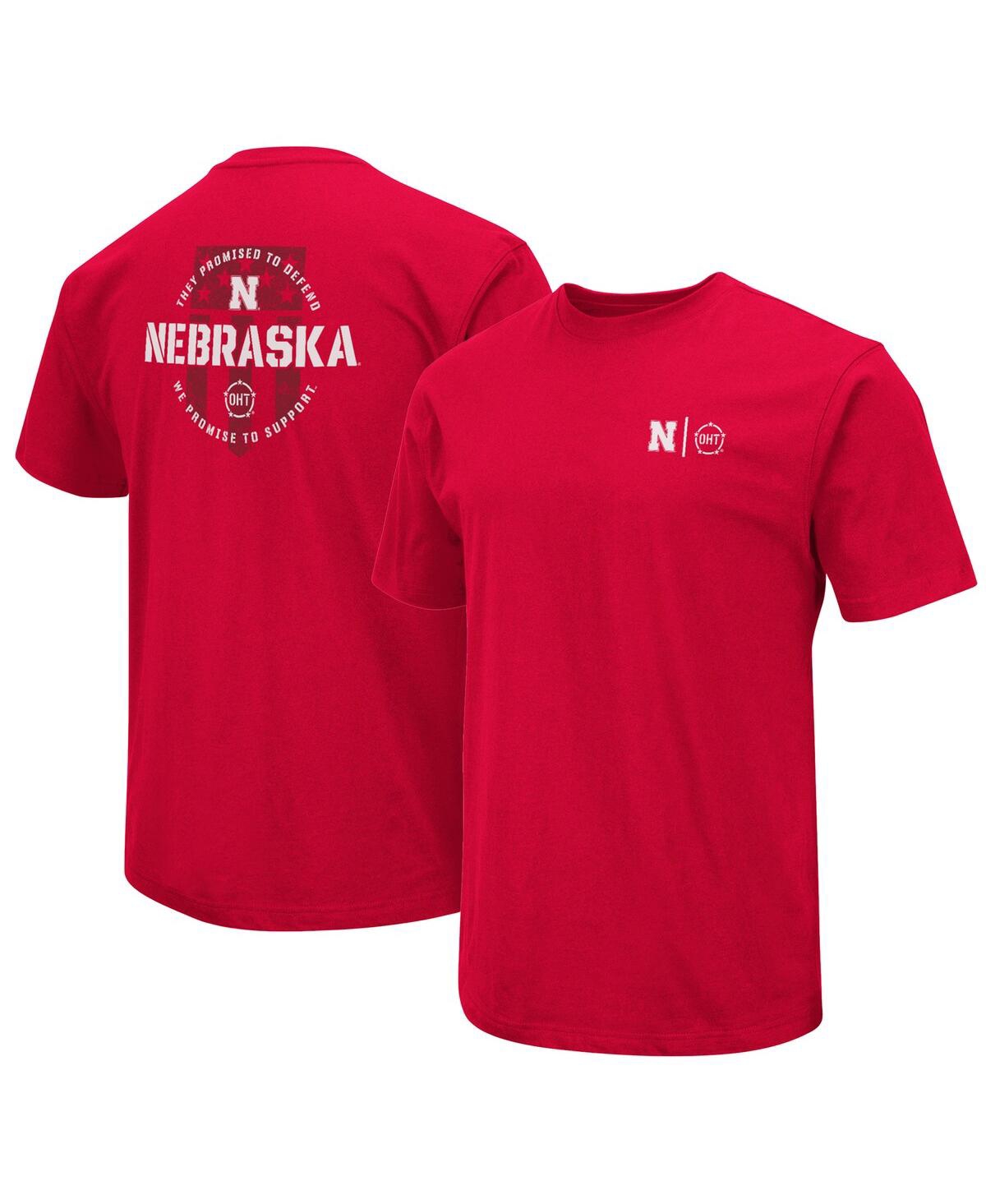 Colosseum Men's  Scarlet Nebraska Huskers Oht Military-inspired Appreciation T-shirt
