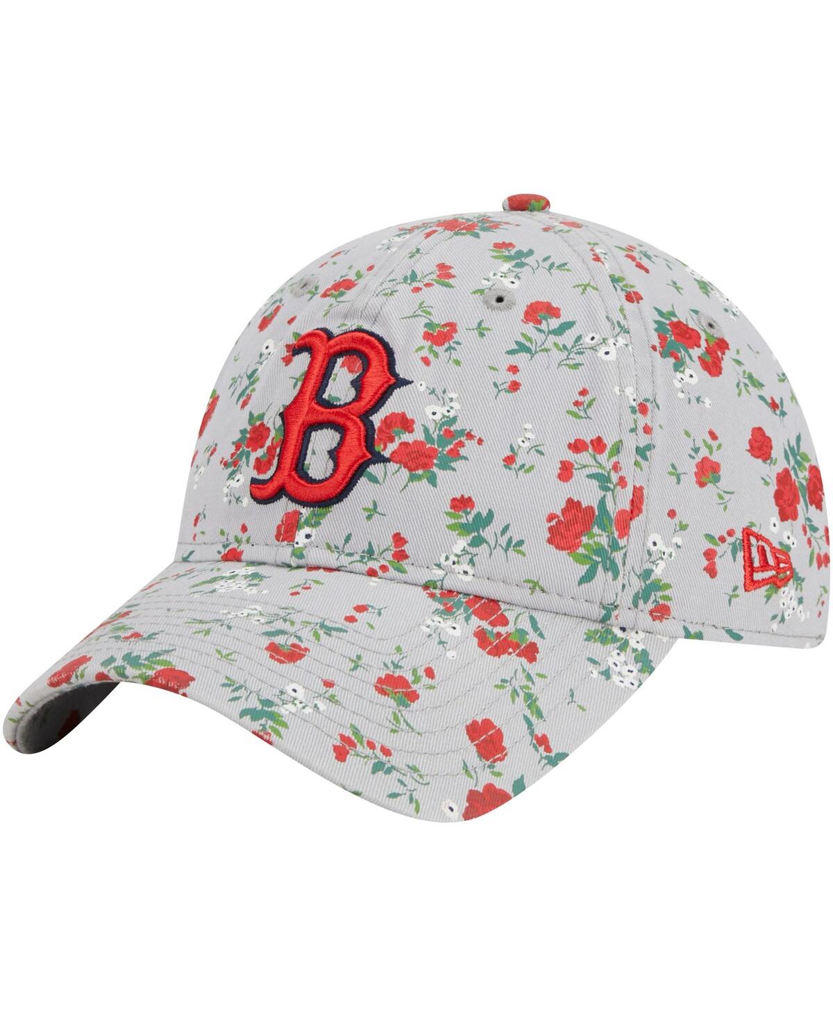 New Era Women's  Gray Boston Red Sox Bouquet 9twenty Adjustable Hat