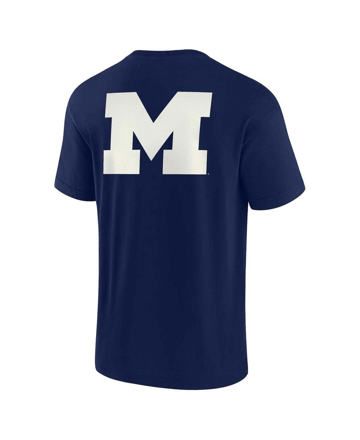 Fanatics Signature Men's And Women's  Navy Michigan Wolverines Super Soft Short Sleeve T-shirt In Navy