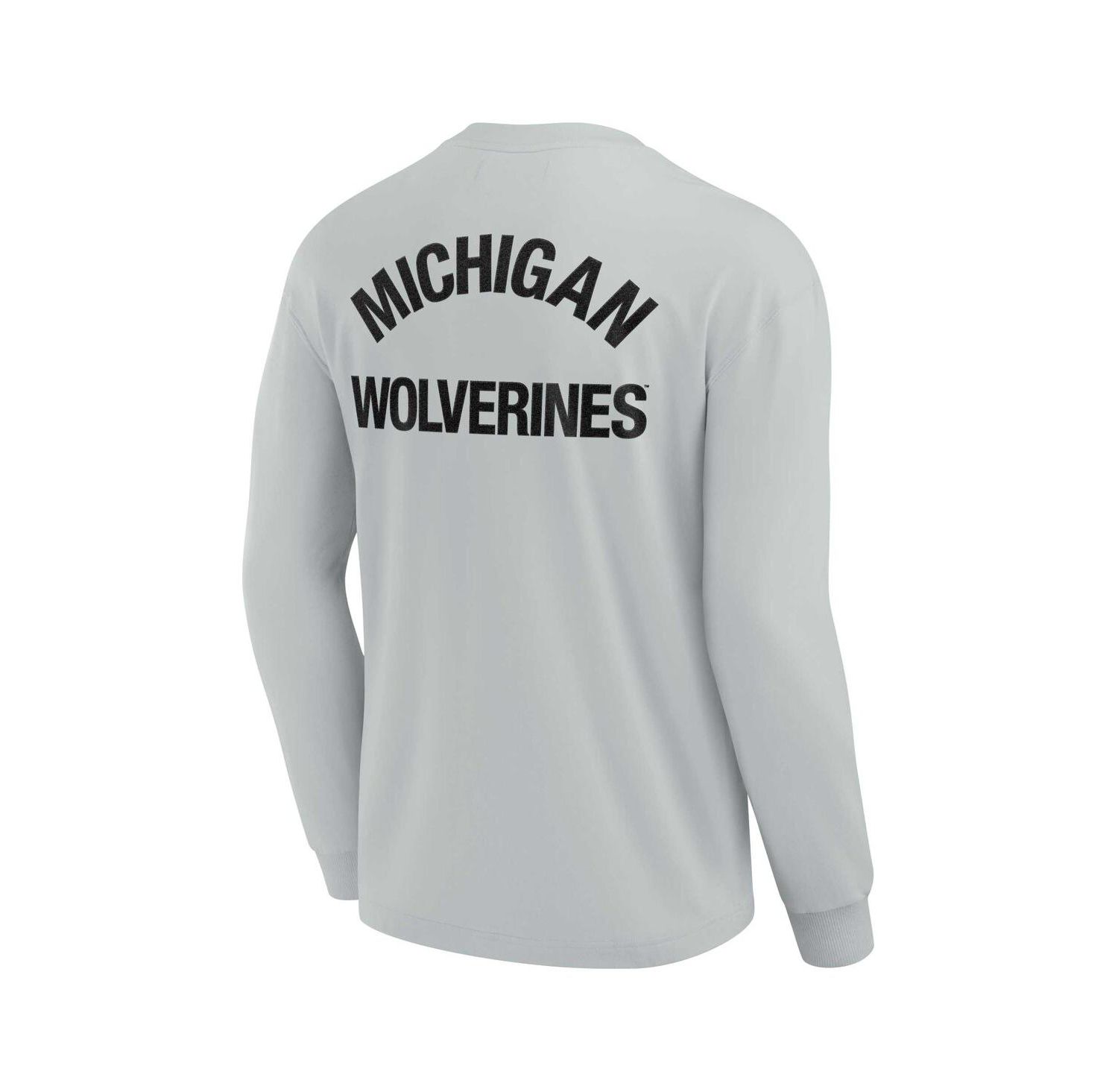 Men's and Women's Gray Michigan Wolverines Super Soft Long Sleeve T-shirt