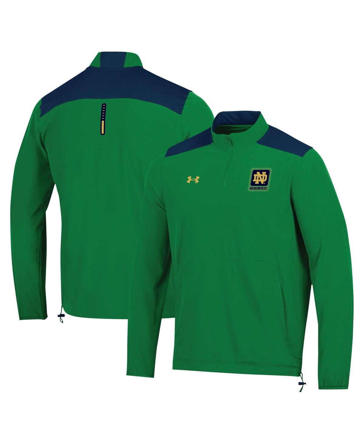 Shop Under Armour Men's  Green Notre Dame Fighting Irish 2023 Motivateâ Half-zip Top
