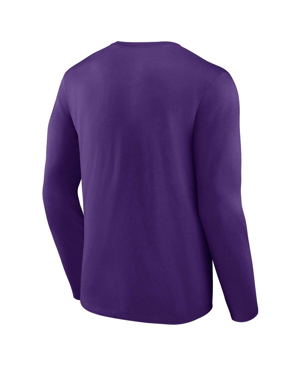 Fanatics Men's  Purple Clemson Tigers Distressed Arch Over Logo Long Sleeve T-shirt In Purple