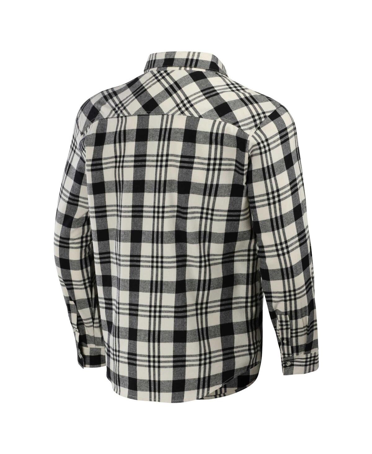 Men's Darius Rucker Collection by Fanatics Natural Oregon Ducks Plaid Flannel Long Sleeve Button-Up Shirt - Natural