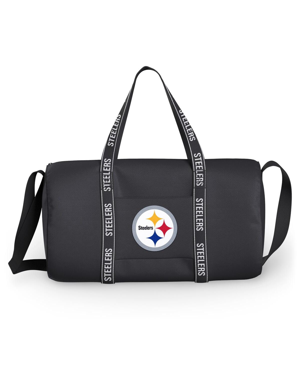 Men's and Women's Wear by Erin Andrews Pittsburgh Steelers Gym Duffle Bag - Black