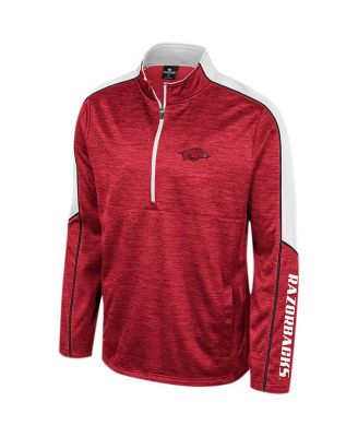Men's Cardinal Arkansas Razorbacks Marled Half-Zip Jacket