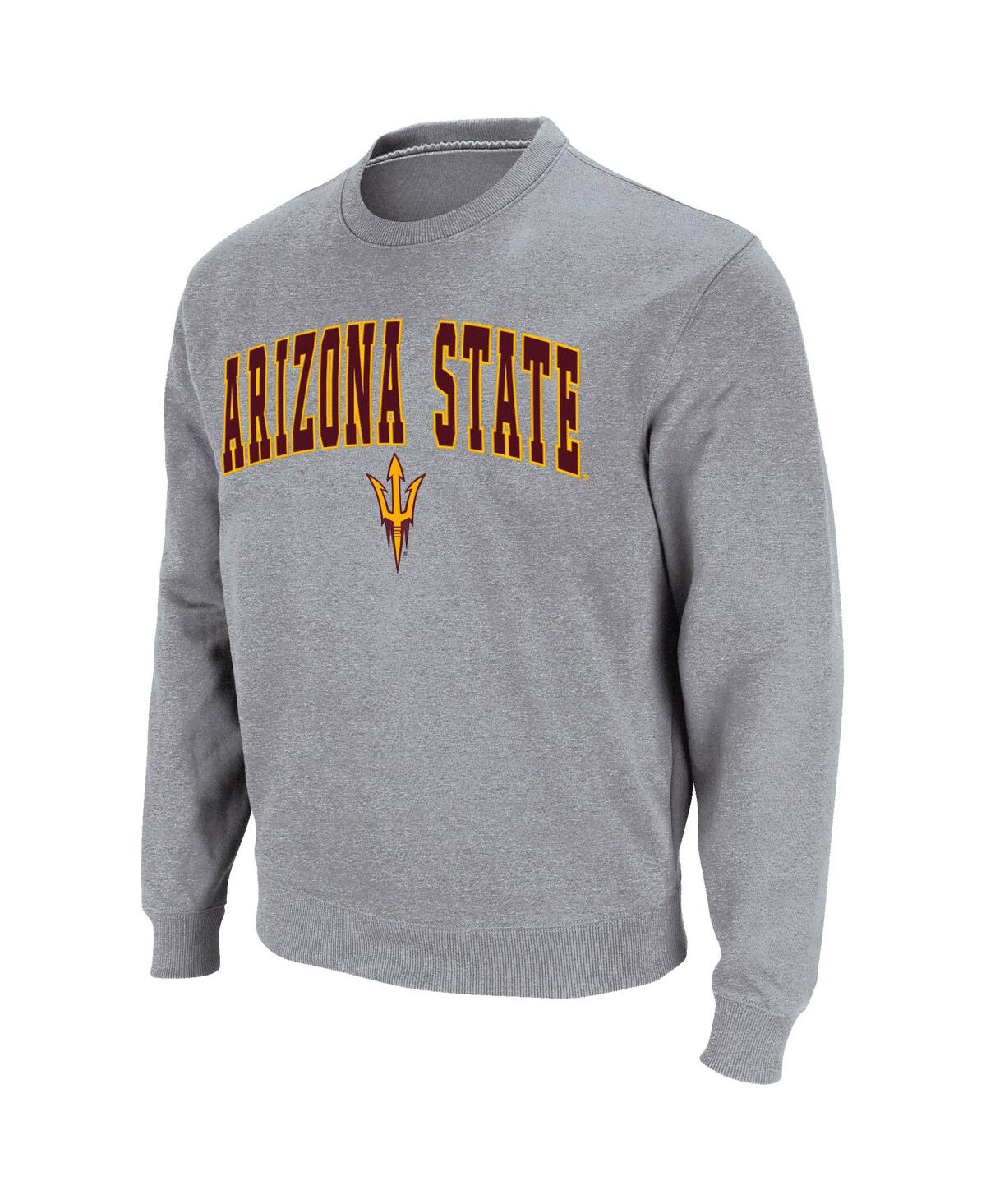 Colosseum Men's Arizona State Sun Devils Arch & Logo Pullover Sweatshirt In Black