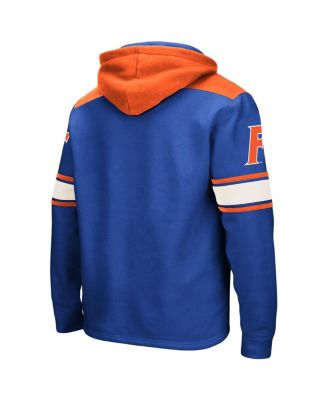 Men's Royal Florida Gators Big and Tall Hockey Lace-Up Pullover Hoodie