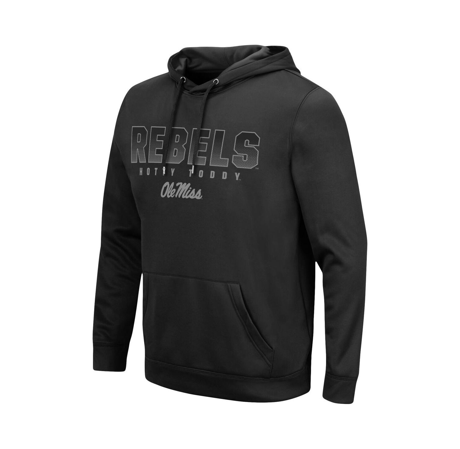 Men's Black Ole Miss Rebels Blackout 3.0 Pullover Hoodie