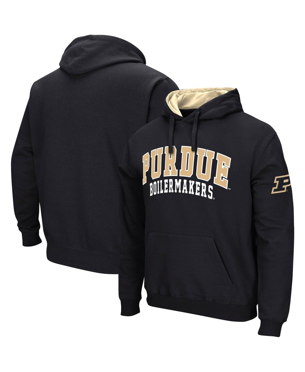 Colosseum Men's  Black Purdue Boilermakers Double Arch Pullover Hoodie