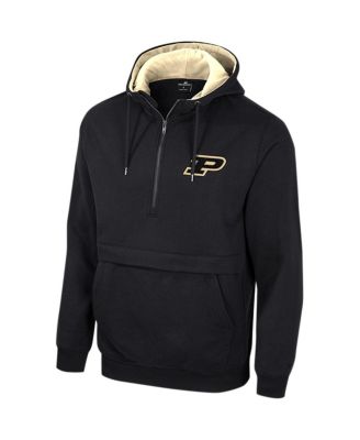 Men's Black Purdue Boilermakers Half-Zip Hoodie