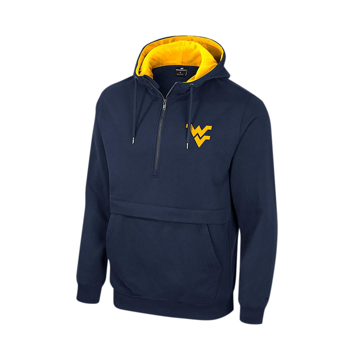 Мужское худи Colosseum Navy West Virginia Mountaineers Half-Zip — фото 3