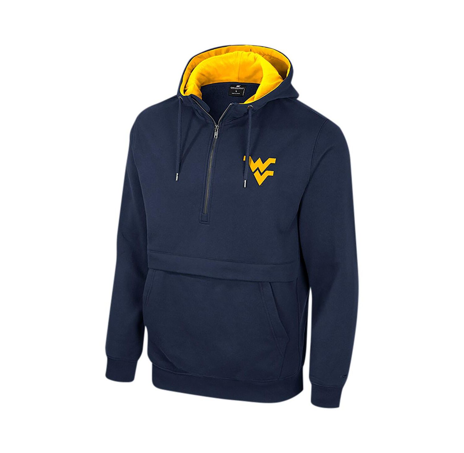 Men's Navy West Virginia Mountaineers Half-Zip Hoodie