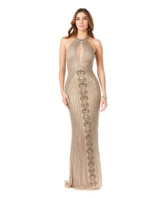 keyhole halter neck dress Ragen Keyhole Halter Maxi Dress