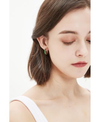 Daniela Huggie Hoop Zirconia Earrings