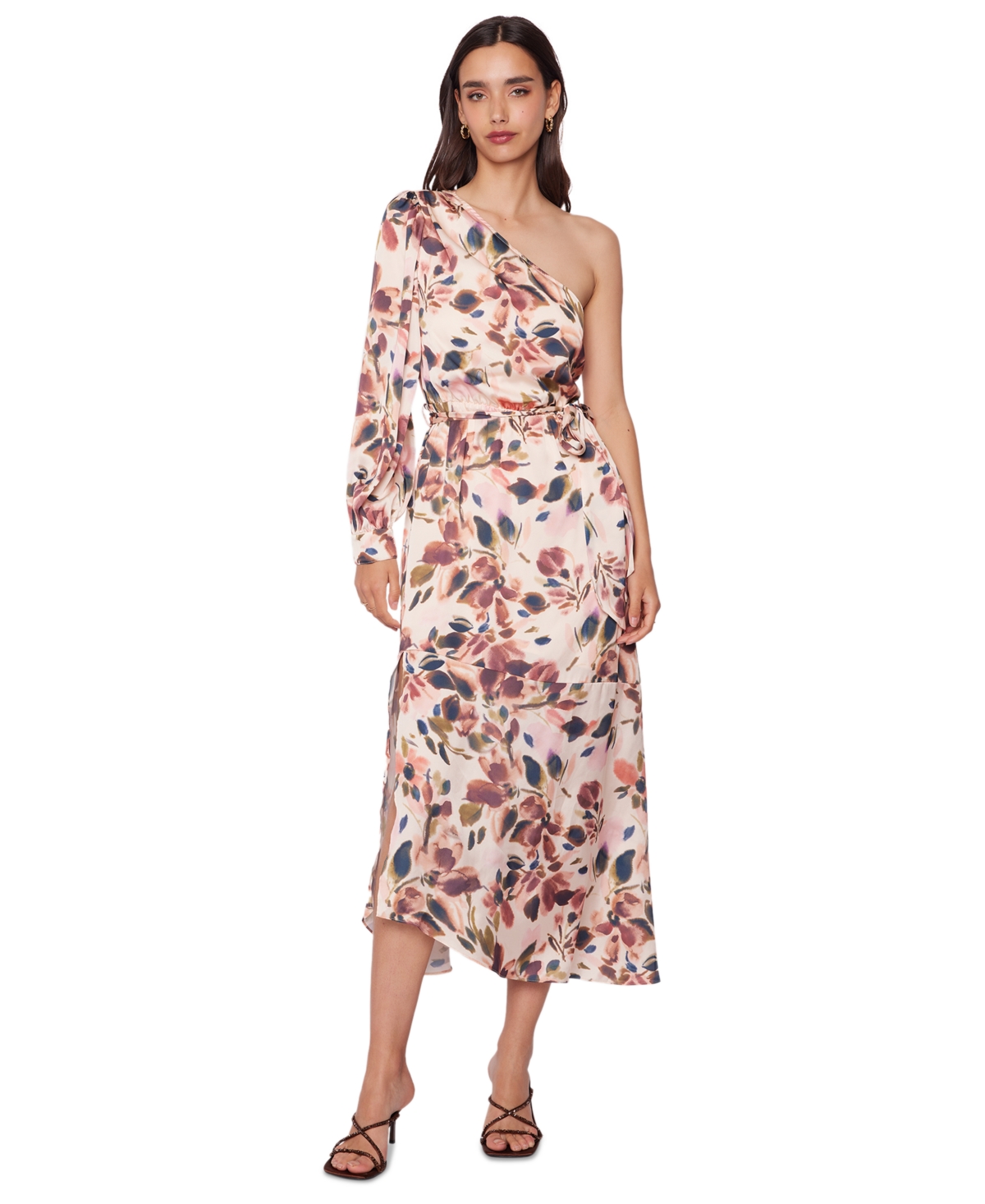 Women's Thea Floral-Print One-Shoulder Maxi Dress - Cream Floral Multi