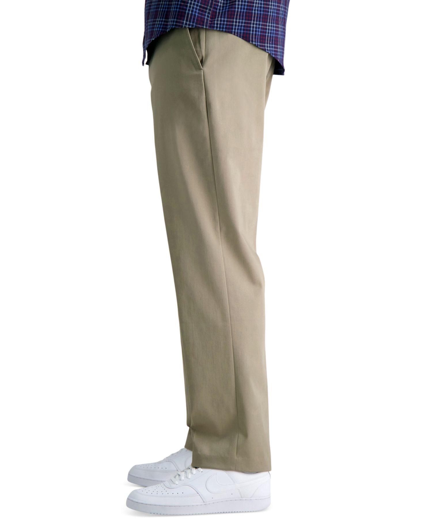 Men's Big & Tall Iron Free Premium Khaki Classic-Fit Flat Front Pant