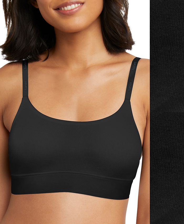 Hanes Comfy Support Women's Convertible Wireless T-Shirt Bra, Comfort Flex  Fit White Heather 2XL
