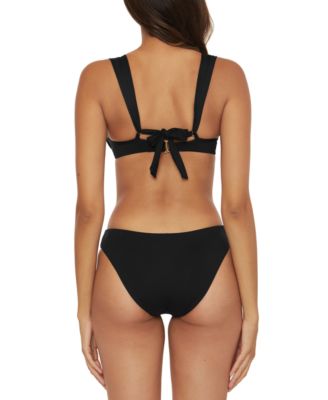 Shop Becca Womens Color Coder Convertible Underwire Bikini Top Bottoms In Fig