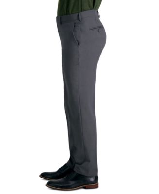 Men's Premium Comfort Slim-Fit Performance Stretch Flat-Front Dress Pants