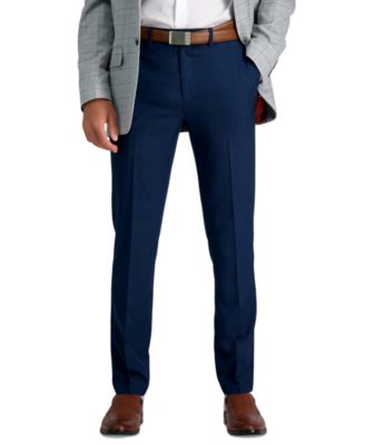 Men's Premium Comfort Slim-Fit Performance Stretch Flat-Front Dress Pants