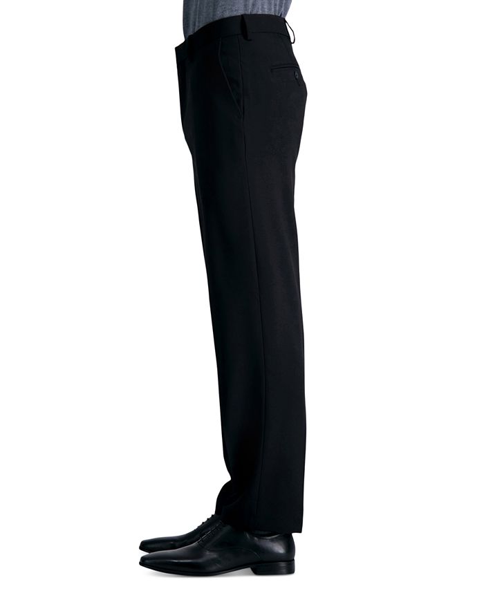 Haggar Men's Premium Comfort Straight-Fit 4-Way Stretch Wrinkle-Free Flat- Front Dress Pants - Macy's