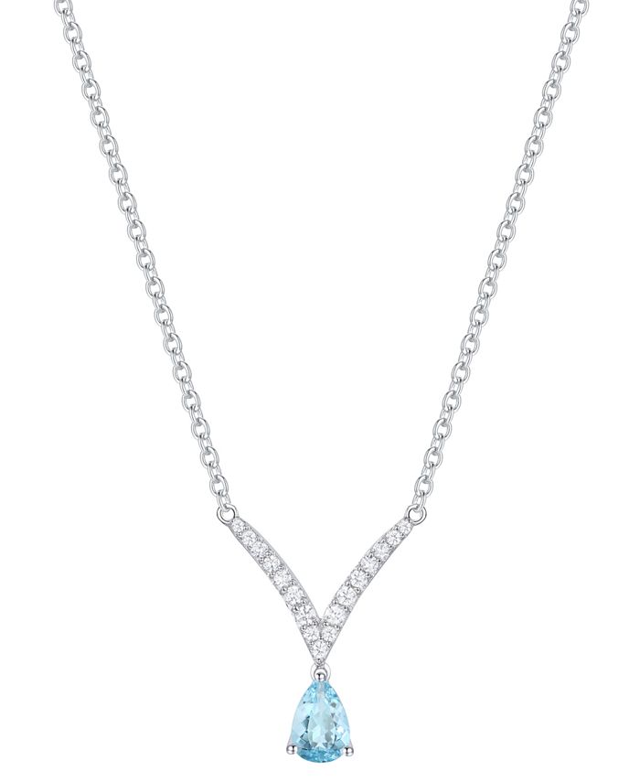 Macy s Santa Maria Aquamarine 3 8 ct. t.w. Diamond 1 6 ct