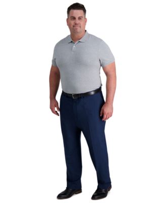 Men's Big & Tall Premium Comfort Stretch Classic-Fit Solid Flat Front Dress Pants