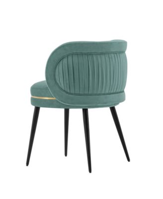 Kaya Pleated Velvet Upholstered Dining Chair