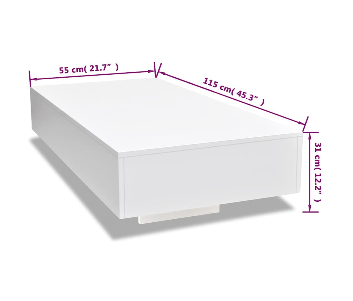 Coffee Table High Gloss- White