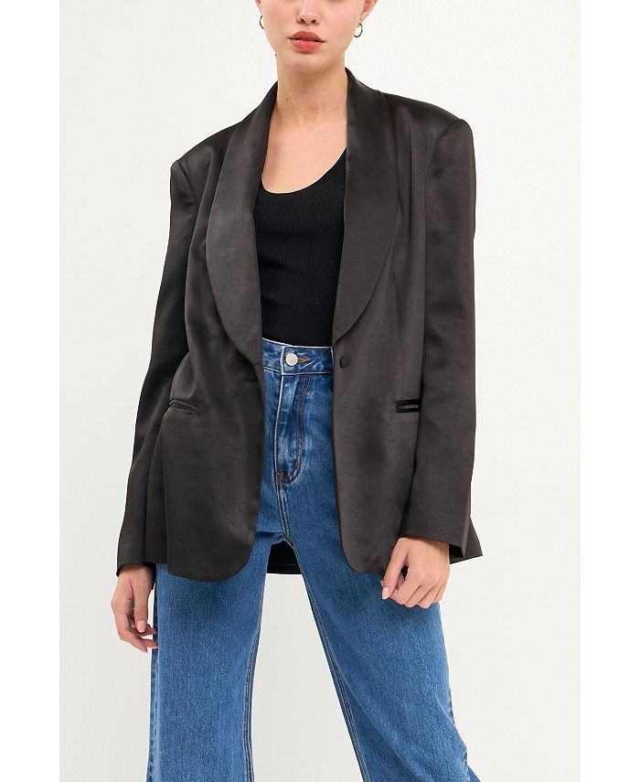 endless rose Women's Satin Blazer Macy's