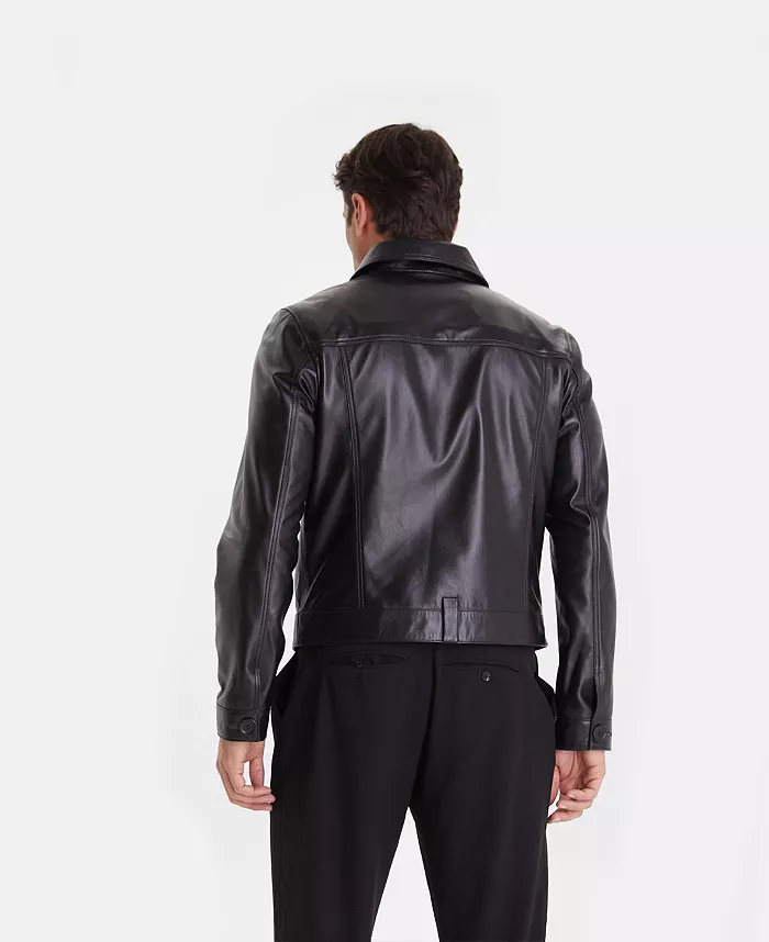 Men's Fashion Jacket, Nappa Black - thumbnail 3