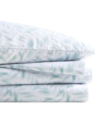 Printed Cotton Percale 4-Pc. Sheet Set, Queen
