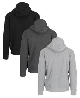 Men's Fleece-Lined Full-Zip Hoodie, Pack of 3