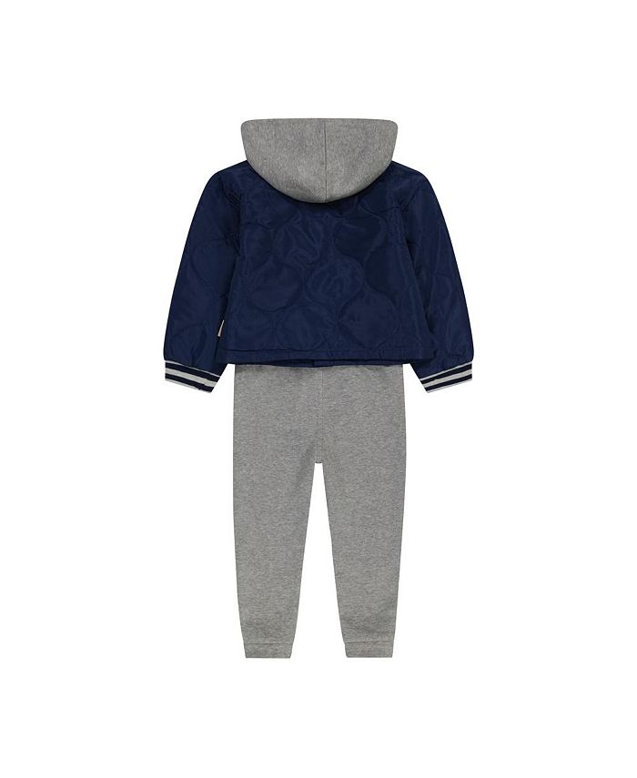 BEARPAW Little, Big Boys 3 Piece Outfit Set with Quilted Puffer Jacket ...