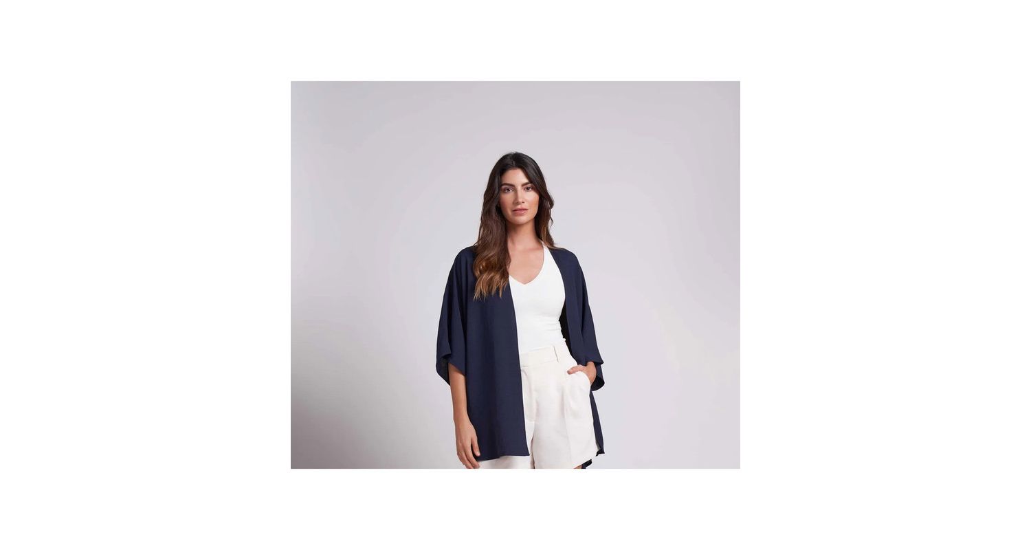 Women's Mila Very Oversized Lightweight Crinkled Fabric Kimono