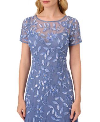 Adrianna Papel Women's Floral-Beaded Gown