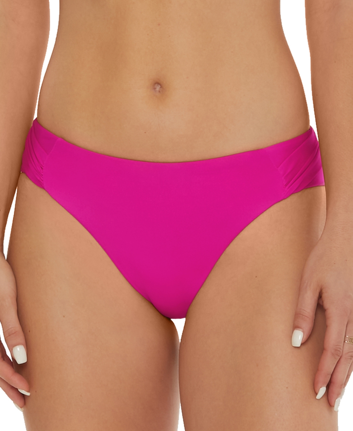 Women's Monaco Shirred Hipster Bikini Bottoms - Sangria