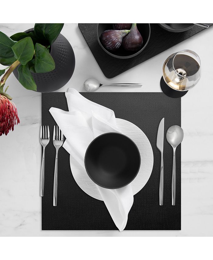 Villeroy & Boch Manufacture Rock Square Faux Leather Placemats, Set of