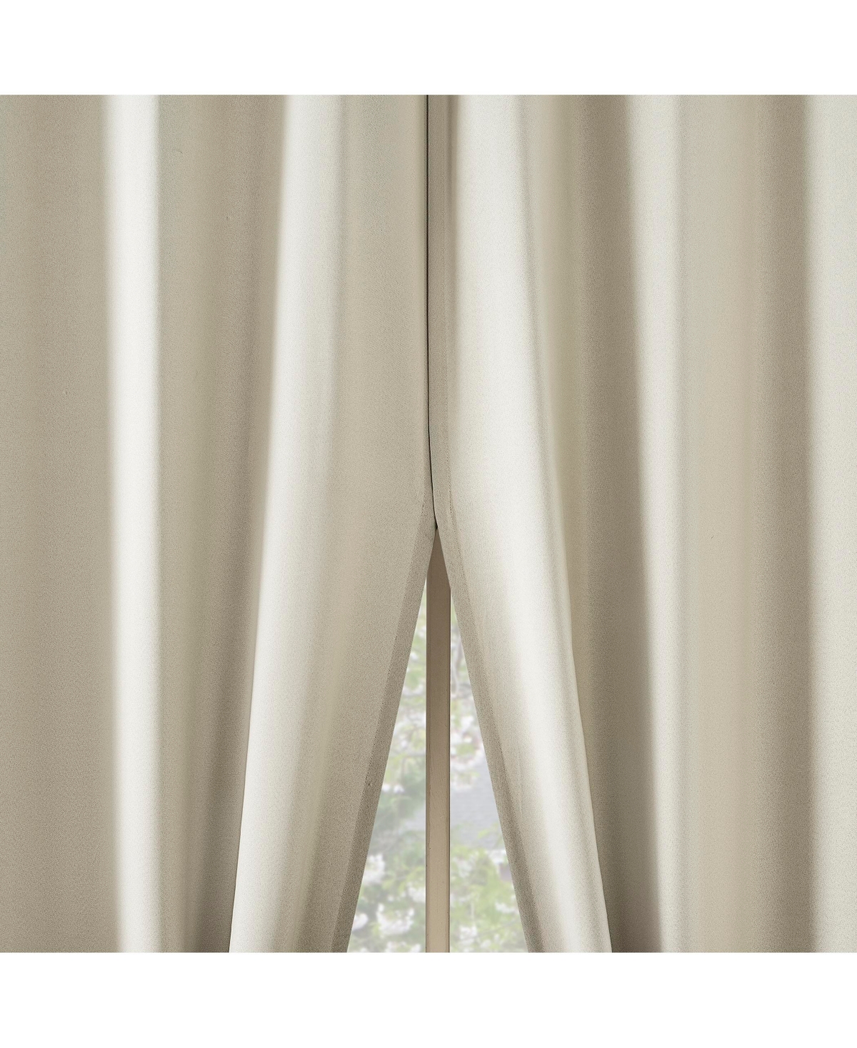 Brandon Magnetic Closure Room Darkening Grommet Curtain Panel Pair - Gray