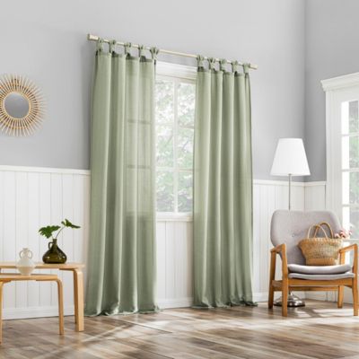 Hathaway Twist Tab Semi-Sheer Tab Top Curtain Panel