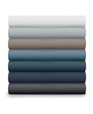 Pillow Guy Classic Cool Crisp 100 Cotton Percale 4 Piece Sheet Sets In Light Grey