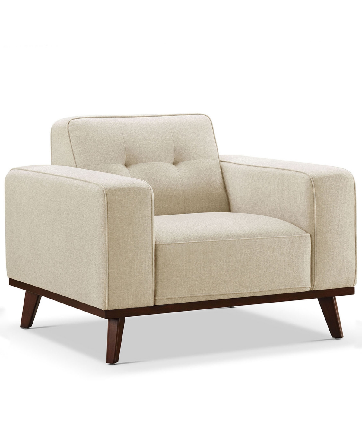 Abbyson Living Vicenza 42" Mid-century Upholstered Chair In Beige