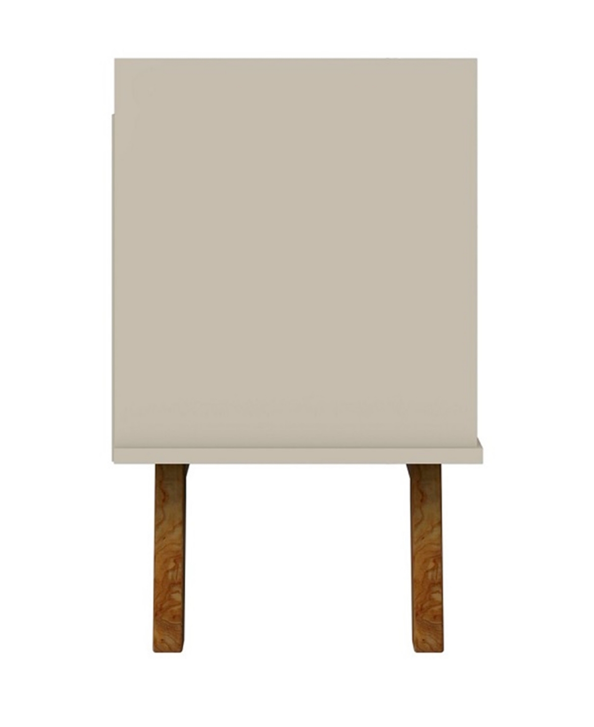 Manhattan Comfort Marcus Medium Density Fiberboard 5-Shelf Tv Stand - Off White and Nature