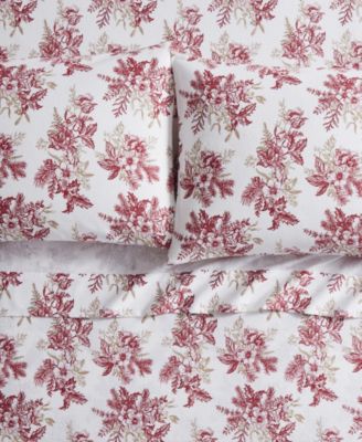 Home Toile 100% Cotton Flannel 4-Pc. Sheet Set, Full