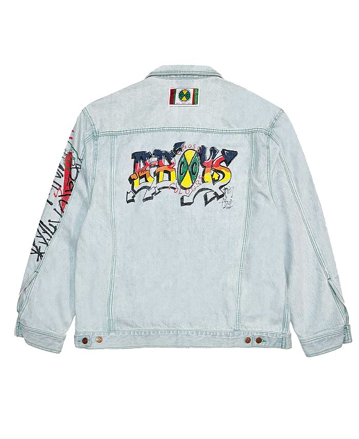Cross Colours Mens Oversize Denim Graffiti Jacket - Macy's
