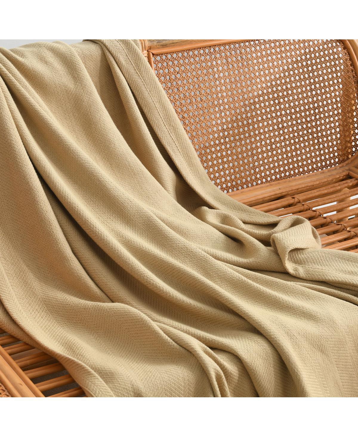 100% Cotton Blanket/Throw Jacquard, Full/Queen