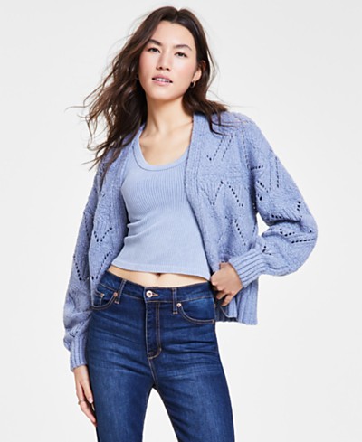 Calvin Klein Jeans Women's Foil-Sliced Monogram Logo Sweatshirt