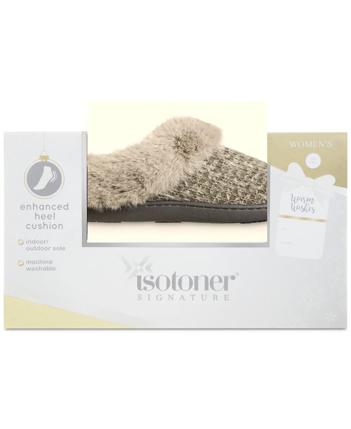 Isotoner Signature Women's Samantha Sweater Knit Hoodback Boxed ...